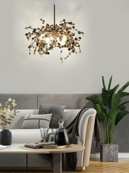 Pendul Monete Single 40x40x200 cm, Metal Auriu Lucios - Moosee [8]