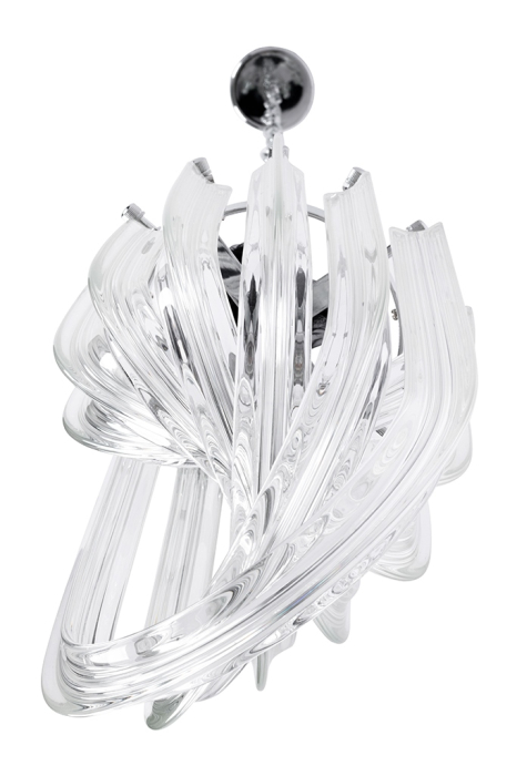 Pendul Murano S 22x22x140 cm, Sticlă Argintiu - Moosee [7]