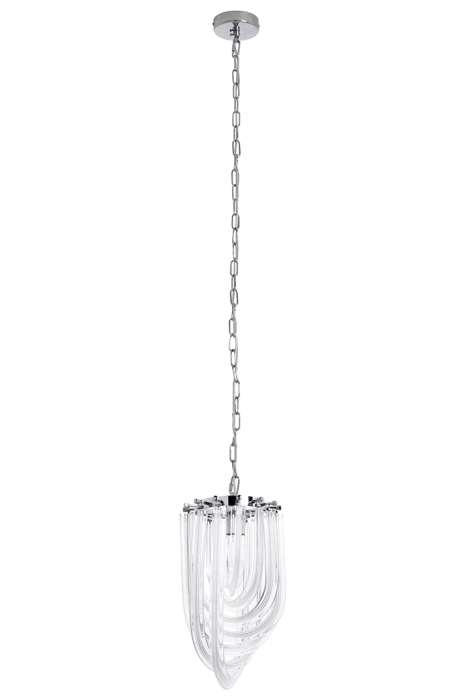 Pendul Murano S 22x22x140 cm, Sticlă Argintiu - Moosee [2]