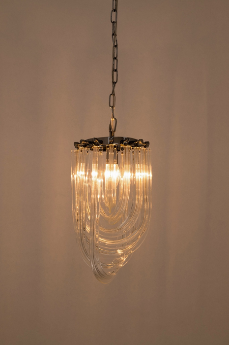 Pendul Murano S 22x22x140 cm, Sticlă Argintiu - Moosee [10]