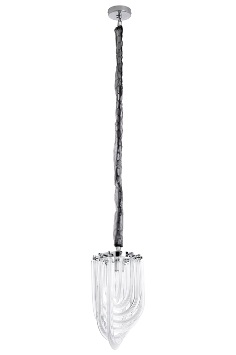 Pendul Murano S 22x22x140 cm, Sticlă Argintiu - Moosee [3]
