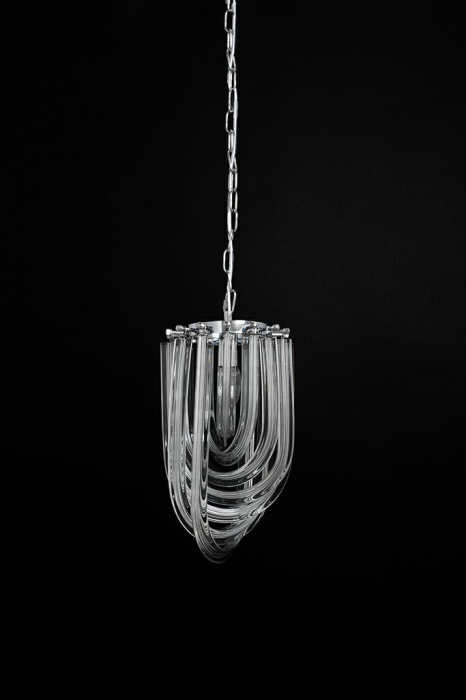 Pendul Murano S 22x22x140 cm, Sticlă Argintiu - Moosee [11]