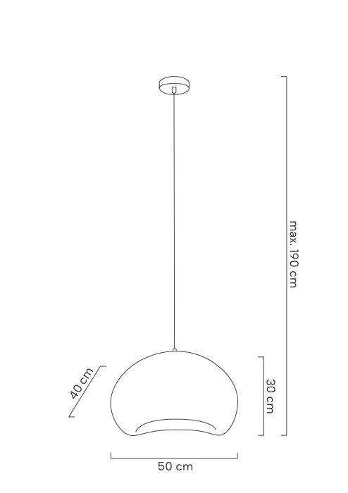 Pendul Nest 50, Rășină Alb - Moosee [6]