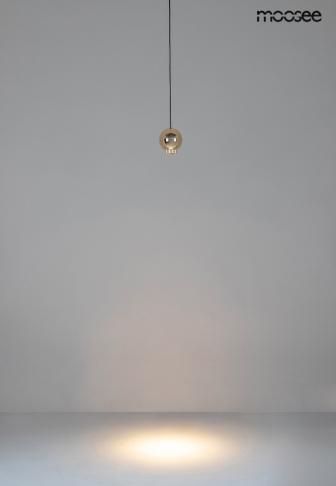 Pendul Ojo 12x12x245 cm, Oțel și Sticlă Auriu Lucios - Moosee [7]