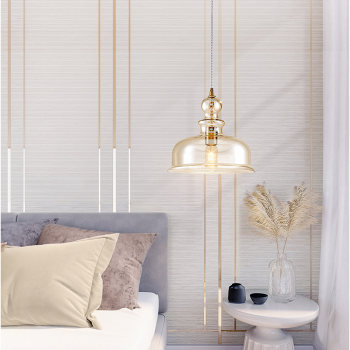 Pendul Tone P001PL-01BZ, 1xE27, bronz+ambra, IP20, Maytoni [2]