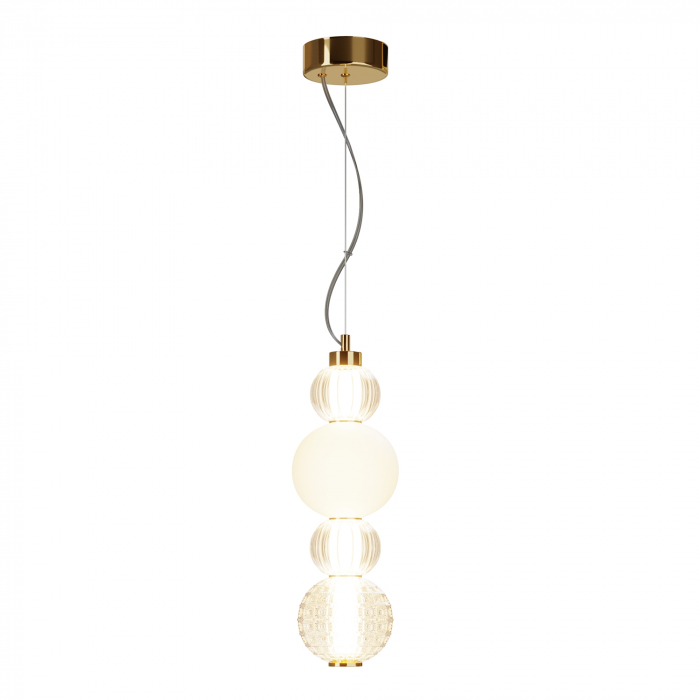 Pendul LED Collar P069PL-L17G3K, 17W, 950lm, lumina calda, IP20, auriu, Maytoni [1]