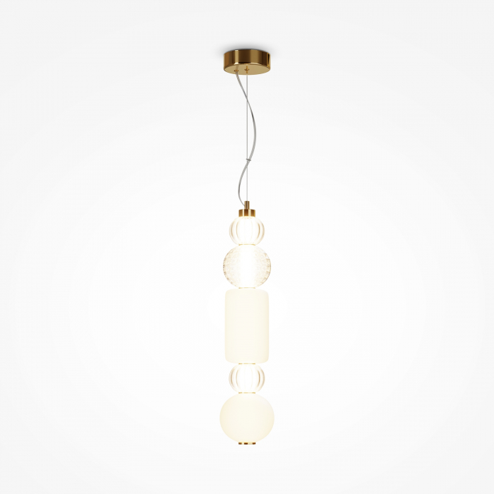 Pendul LED Collar P069PL-L35G3K1, 35W, 1600lm, lumina calda, IP20, aurie, Maytoni [1]