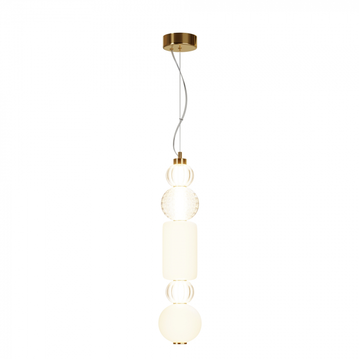 Pendul LED Collar P069PL-L35G3K1, 35W, 1600lm, lumina calda, IP20, aurie, Maytoni [2]