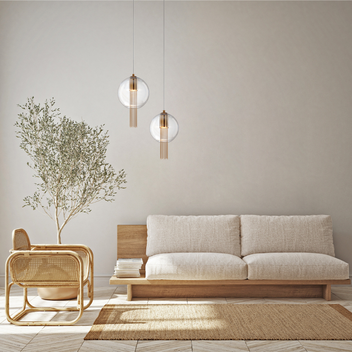 Pendul Flusso P095PL-01BZ1, 1xGU10, bronz+transparent, IP20, Maytoni [2]