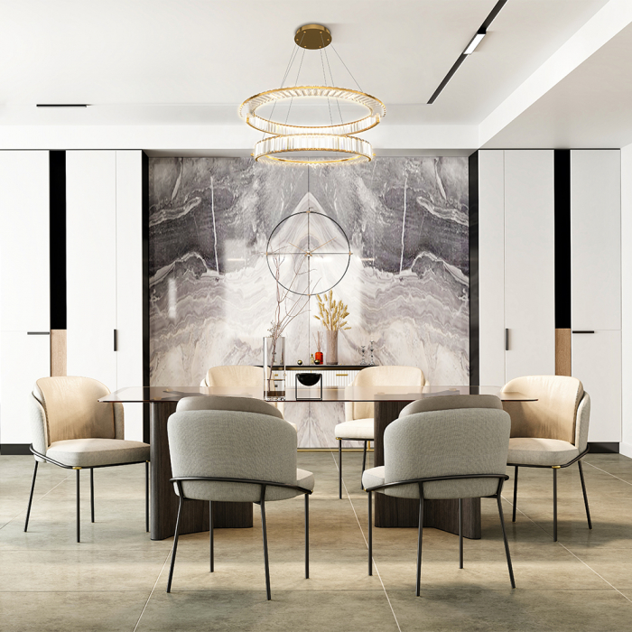 Lustra LED Krone P097PL-L90G4K, 90W, 6000lm, lumina neutra, IP20, aurie+transparenta, Maytoni [2]