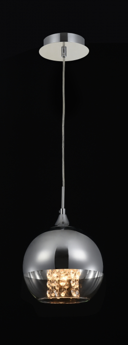 Pendul Fermi P140-PL-110-1-N, 1xE27, nichel+transparent, IP20, Maytoni [2]
