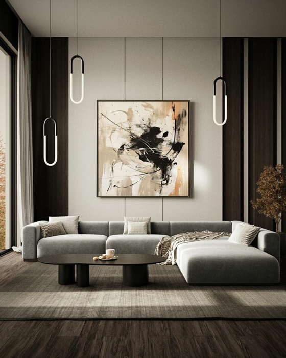 Pendul Puzo S 13,5x13x260 cm, Metal Negru - Moosee [6]