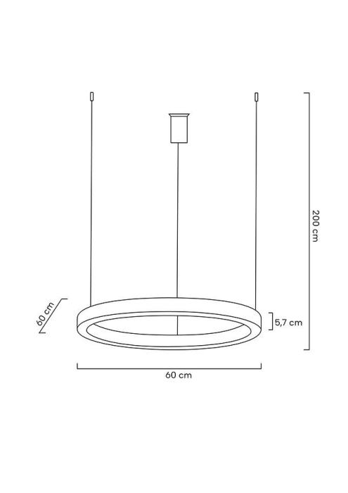 Pendul Ring 60x60x200 cm, Auriu - Moosee [3]
