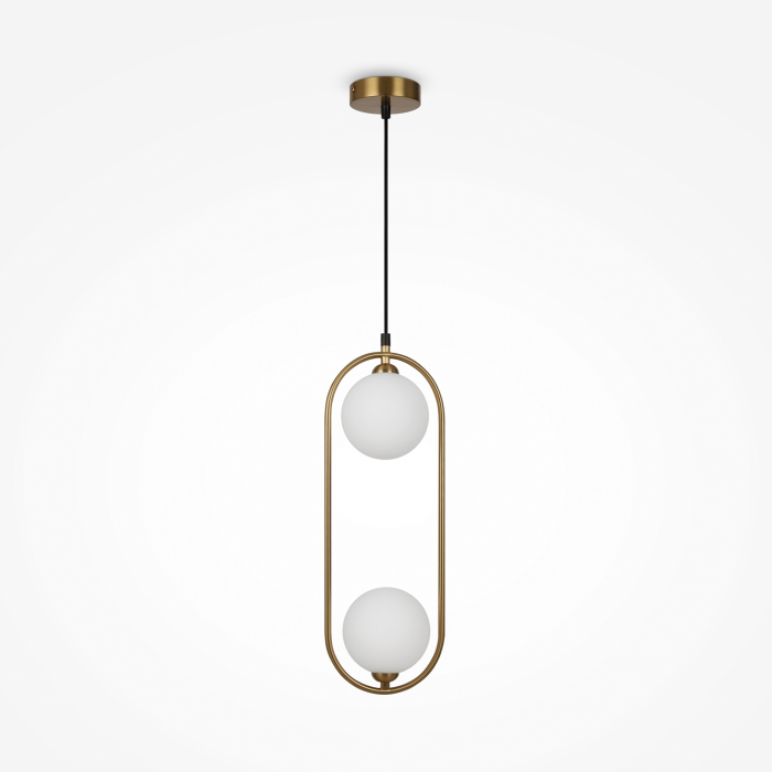 Pendul Ring MOD013PL-02BS1, 2xG9, alb+alama, IP20, Maytoni [1]