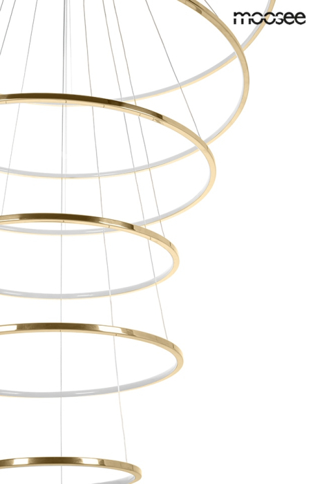 Pendul Ring Slim Xl 120x120x232 cm, Oțel Auriu Lucios - Moosee [3]