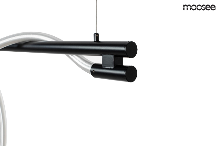 Pendul Serpiente 120 121x15x231 cm, Oțel și Țesătură Negru - Moosee [4]