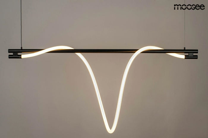 Pendul Serpiente 120 121x15x231 cm, Oțel și Țesătură Negru - Moosee [3]