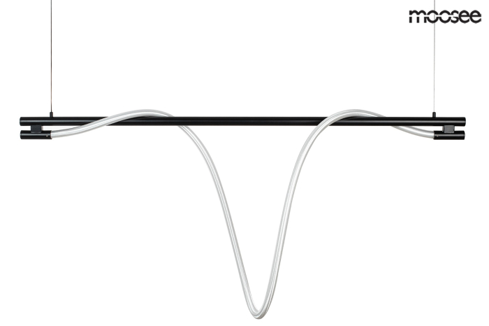 Pendul Serpiente 120 121x15x231 cm, Oțel și Țesătură Negru - Moosee [2]