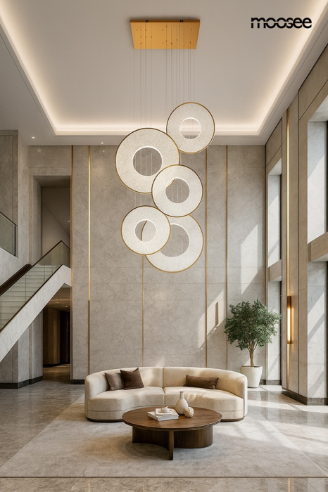 Pendul Stardust 120x40x362 cm, Oțel Auriu - Moosee [7]