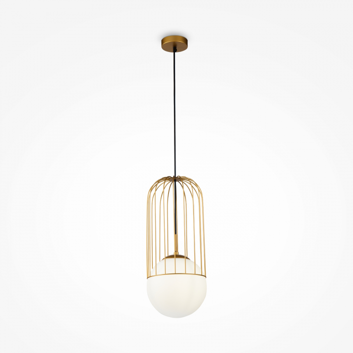 Pendul Telford P363PL-01G, 1xE27, auriu+alb, IP20, Maytoni [1]