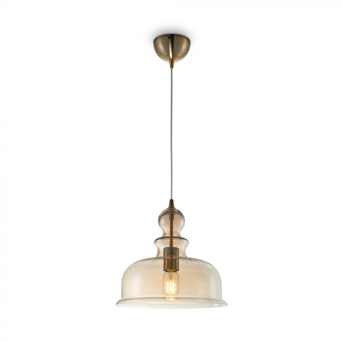 Pendul Tone P001PL-01BZ, 1xE27, bronz+ambra, IP20, Maytoni [3]