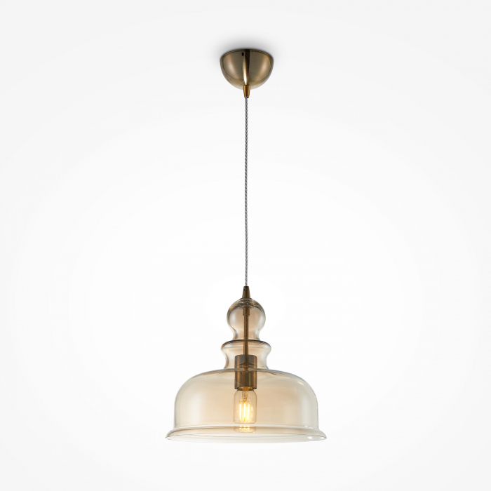 Pendul Tone P001PL-01BZ, 1xE27, bronz+ambra, IP20, Maytoni [1]