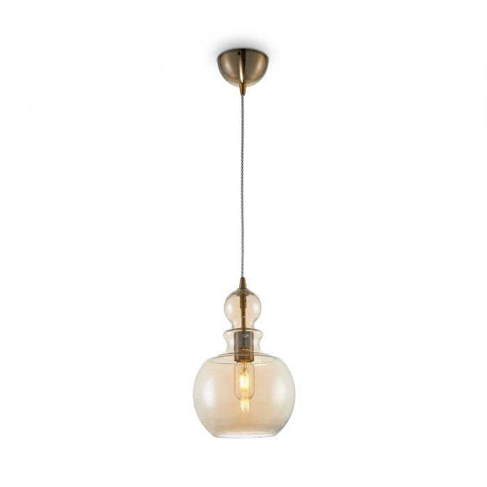 Pendul Tone P003PL-01BZ, 1xE27, bronz+ambra, IP20, Maytoni [2]