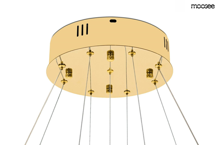 Pendul Wave 160A 160x130x210 cm, Oțel și Cristale Auriu - Moosee [5]