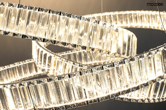 Pendul Wave 80 75x75x220 cm, Oțel și Cristal - Moosee [3]