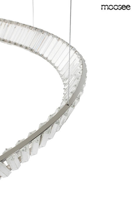 Pendul Wave Cordon 1A 80x80x370 cm, Oțel și Cristale Crom - Moosee [7]