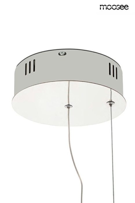 Pendul Wave Cordon 1A 80x80x370 cm, Oțel și Cristale Crom - Moosee [12]