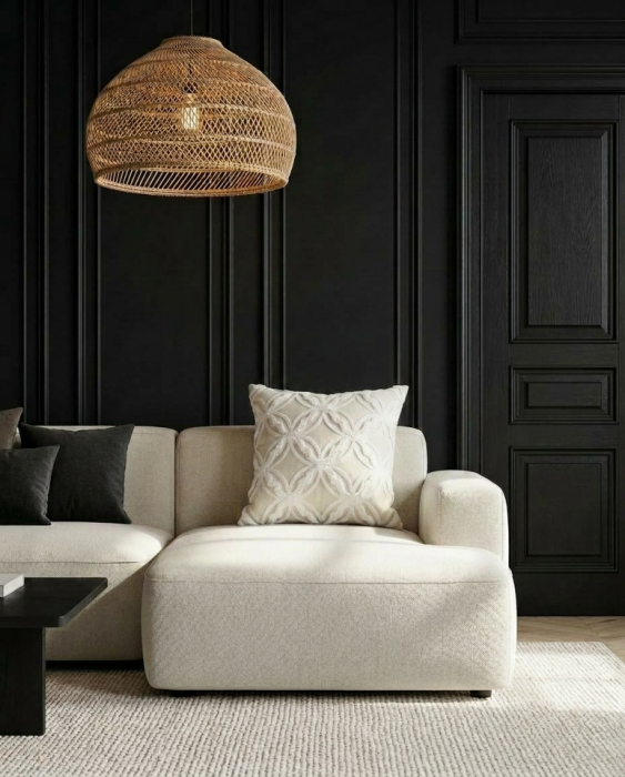 Pernă Decorativă Boho 45x14x45 cm, Țesătură de Pânză Bej - SHP [3]