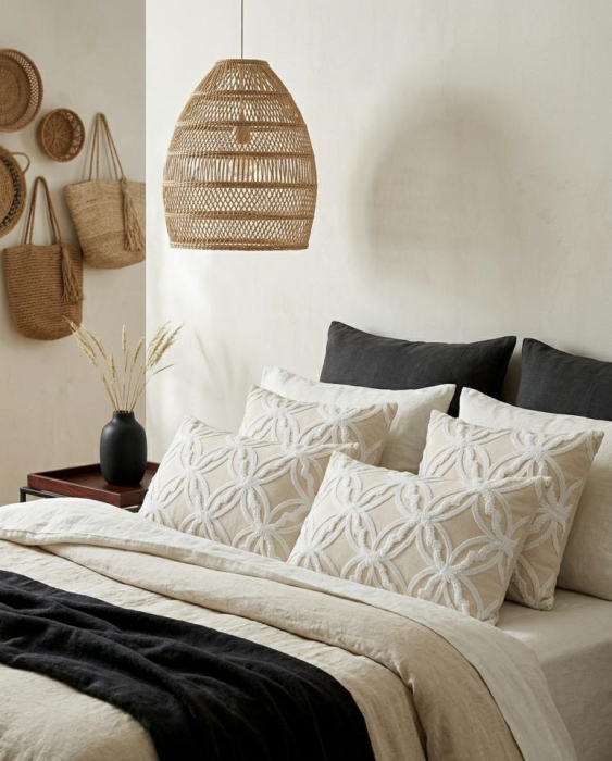 Pernă Decorativă Boho 50x14x30 cm, Țesătură din Pânză Bej - SHP [6]