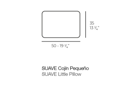 Perna pentru canapea modulara premium Suave 50x35 cm, 67004 - Vondom [2]
