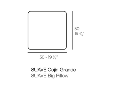 Perna pentru canapea modulara premium Suave 50x50 cm, 67005 - Vondom [2]