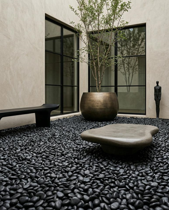 Piatra Otoczak 8x8x5 cm, Piatră Negru Polizat - King Home [8]