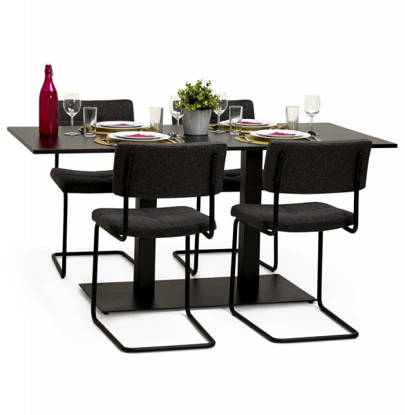 Picior dublu central masa (h73cm) - metal - negru - exterior [10]