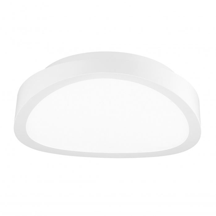 Plafoniera alba LED ondulata Balas Ø40/50/75 cm, fier si sticla, design modern, 61471601 - Novaluce [9]