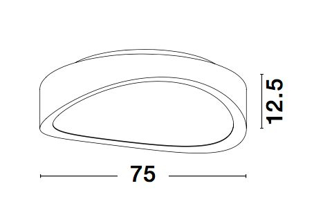 Plafoniera alba LED ondulata Balas Ø40/50/75 cm, fier si sticla, design modern, 61471601 - Novaluce [11]