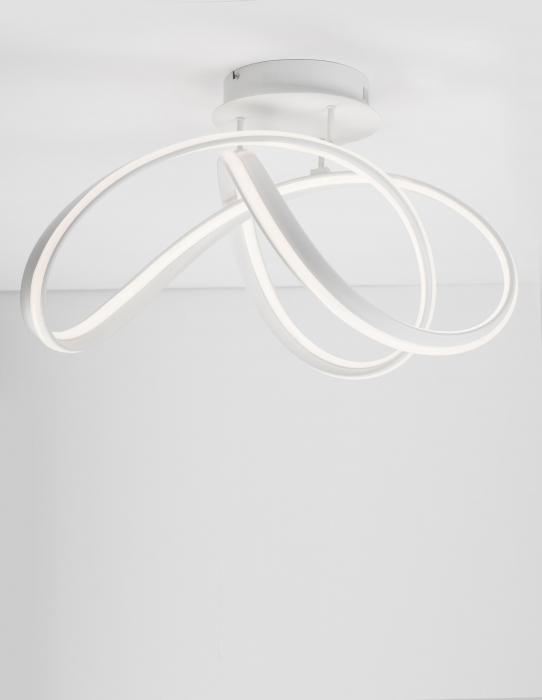 Plafoniera alba/neagra forma bucla Kanta 52x36 cm, iluminare LED dimabila, 9104712 - Novaluce [10]