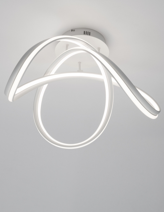Plafoniera alba/neagra forma bucla Kanta 52x36 cm, iluminare LED dimabila, 9104712 - Novaluce [11]