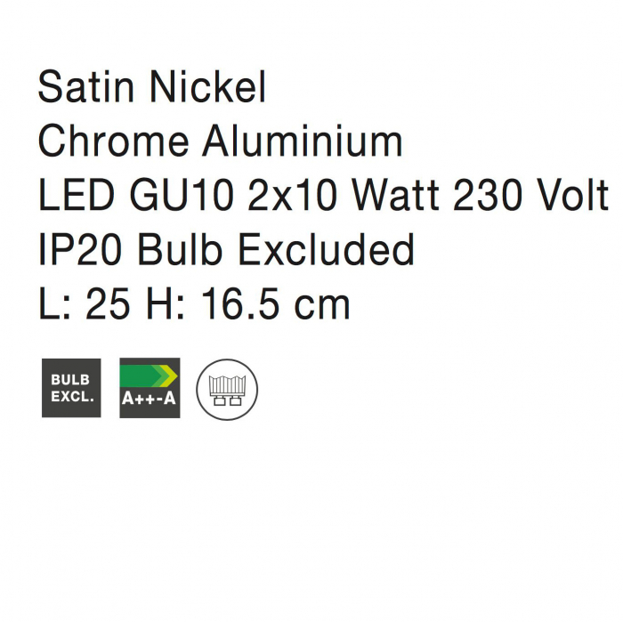 Plafoniera alba/nichel cu 2 spoturi LED Akila, 663002 - Novaluce [4]