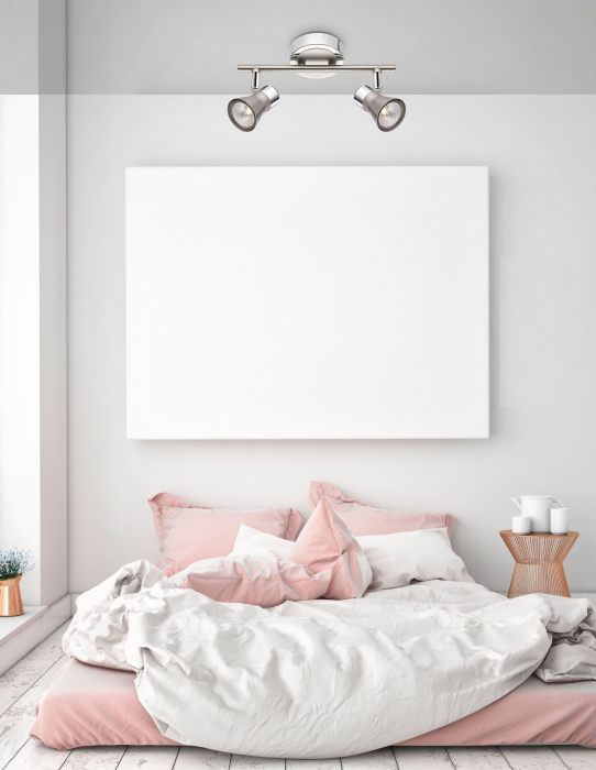 Plafoniera alba/nichel cu 2 spoturi LED Akila, 663002 - Novaluce [2]
