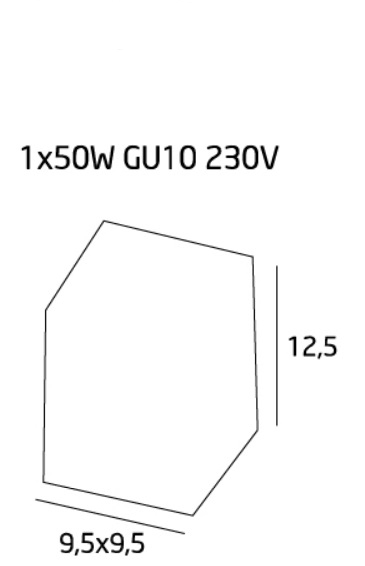Spot alb patrat ajustabil Rafi 9,5x9,5x12,5 cm din metal, C0070 - Maxlight [3]