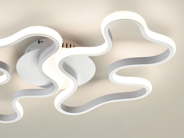 Plafoniera/aplica LED premium alba Twin din metal, design modern, 723714 - Schuller [4]
