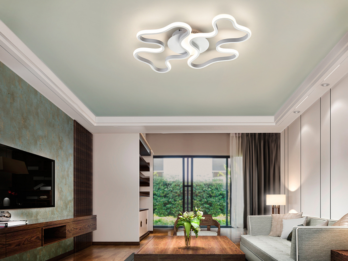 Plafoniera/aplica LED premium alba Twin din metal, design modern, 723714 - Schuller [3]