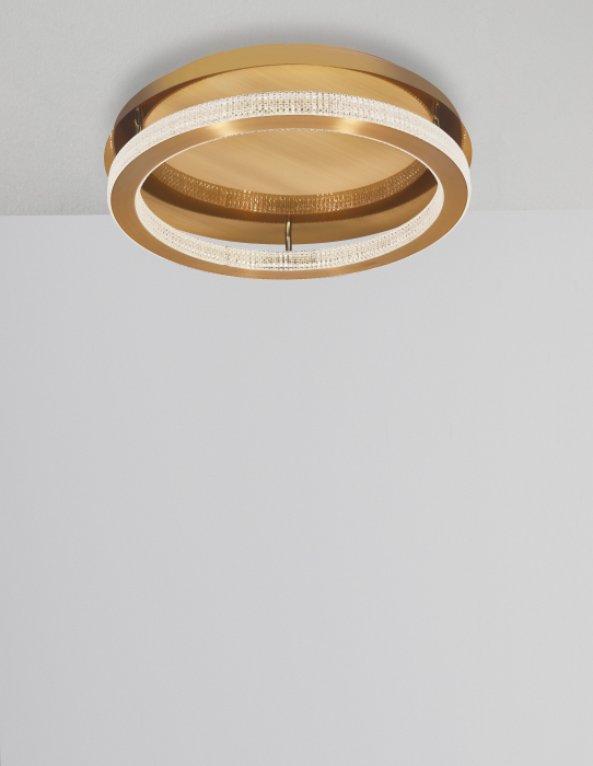 Plafoniera aurie Aliz Ø40/60 cm cu cristale, LED dimabil, design lux, 9285620 - Novaluce [2]