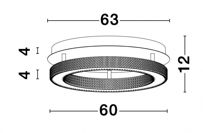 Plafoniera aurie Aliz Ø40/60 cm cu cristale, LED dimabil, design lux, 9285620 - Novaluce [5]