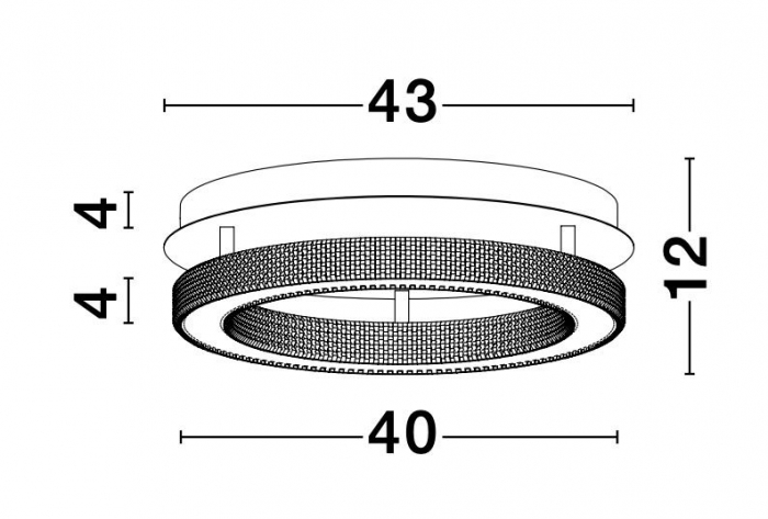 Plafoniera aurie Aliz Ø40/60 cm cu cristale, LED dimabil, design lux, 9285620 - Novaluce [11]