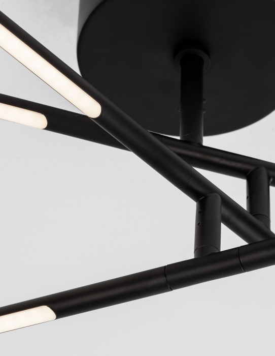 Plafoniera aurie/neagra dimabila Rocco 84 cm cu abajur tip bete, iluminare LED, design modern, 9180761 - Novaluce [3]